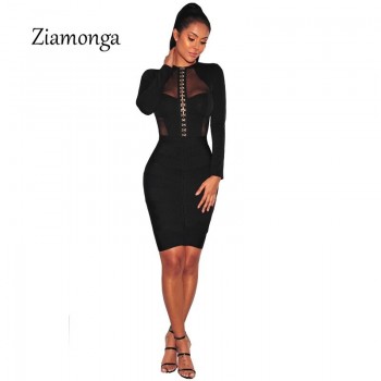 Mesh Long Sleeve Bodysuit 2019 Newest Style Sexy Short Jumpsuit And Rompers For Women Mesh Patchwork